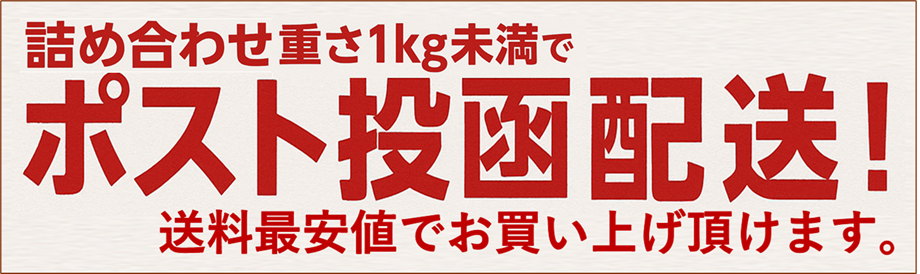 送料を抑えたポスト投函配送対象品
